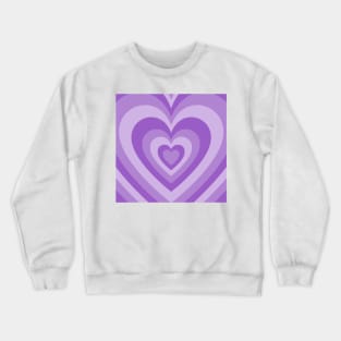 purple retro heart Crewneck Sweatshirt